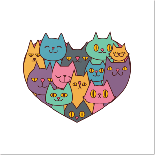 Cats in my heart Posters and Art